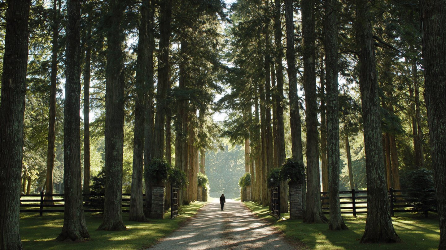 How Can You Create a Dramatic Entrance with Tall Trees?