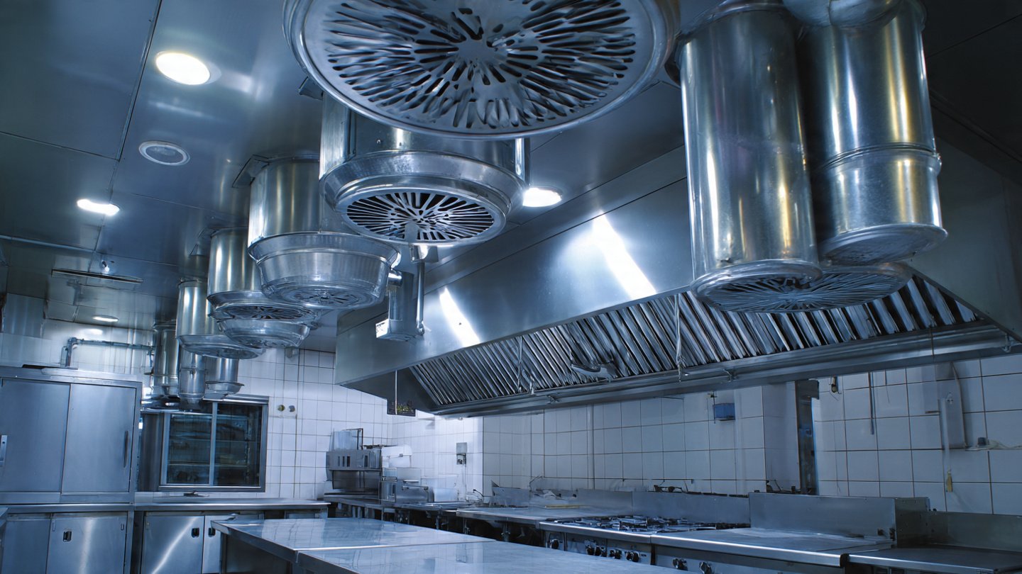 Kitchen Exhaust Fans Lose Efficiency Due to Clogged Filters and Ducts